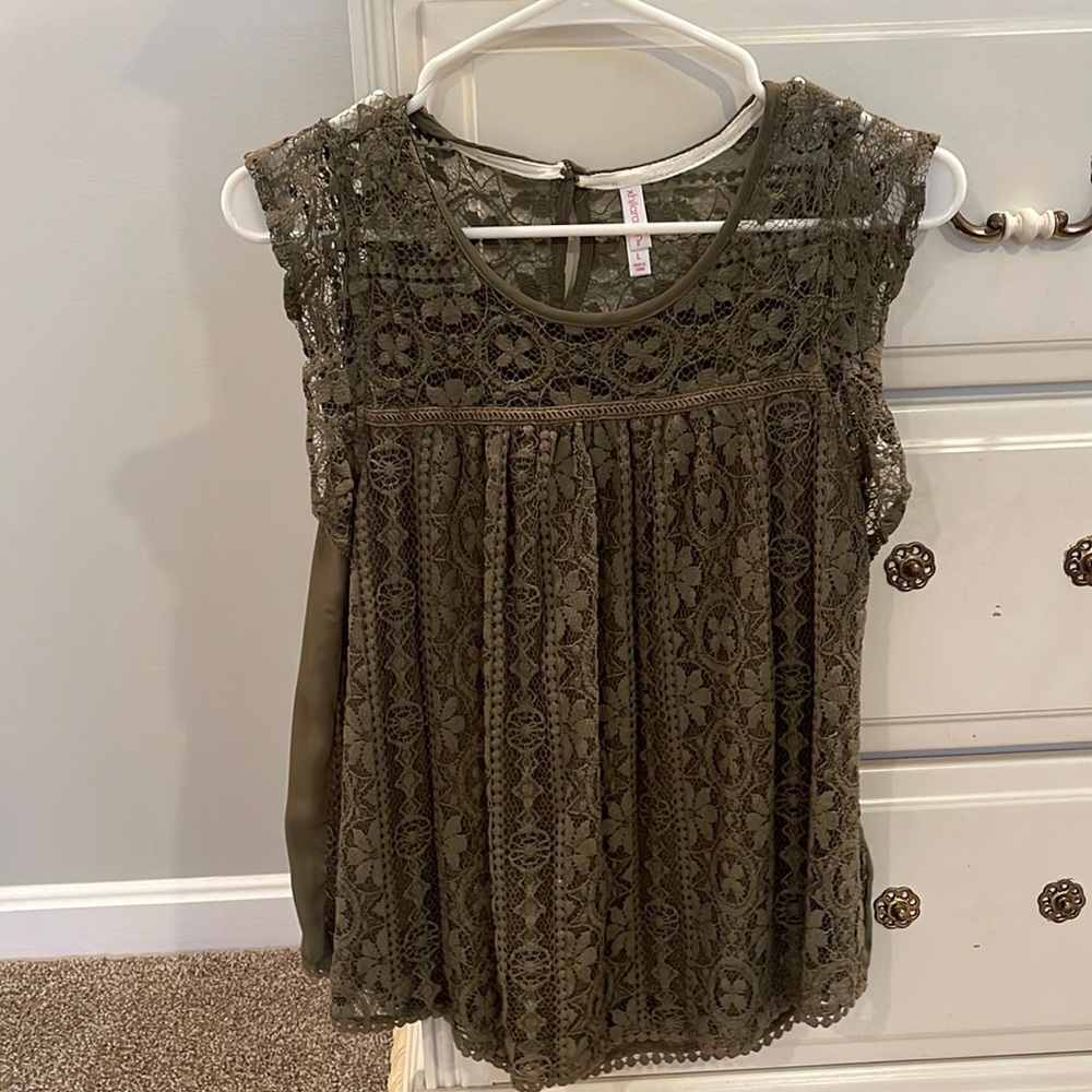 Green Lace Blouse